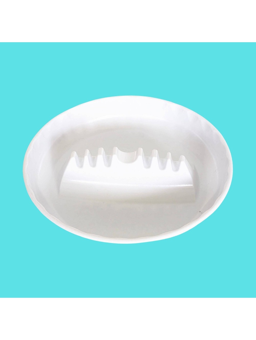 Vintage Ges-Line Round White Melmac Ashtray